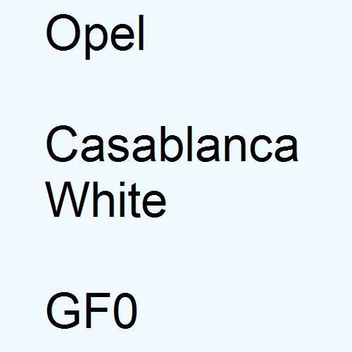 Opel, Casablanca White, GF0.